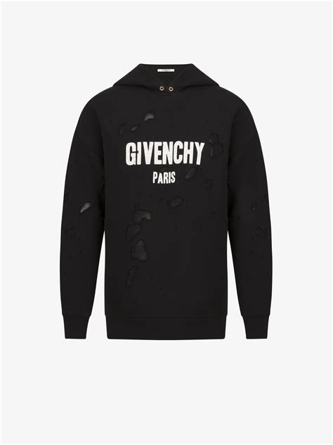 givenchy red dog hoodie|Givenchy paris sweatshirt destroyed.